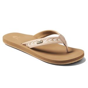 Reef Beachbreak Women's Summer Thong Flip Flop Beach Sandal NIB Sand/Beige